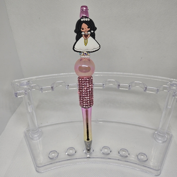 First Communion Quinceñera Bling and Beaded Pen- Black Ink - Picture 3 of 4